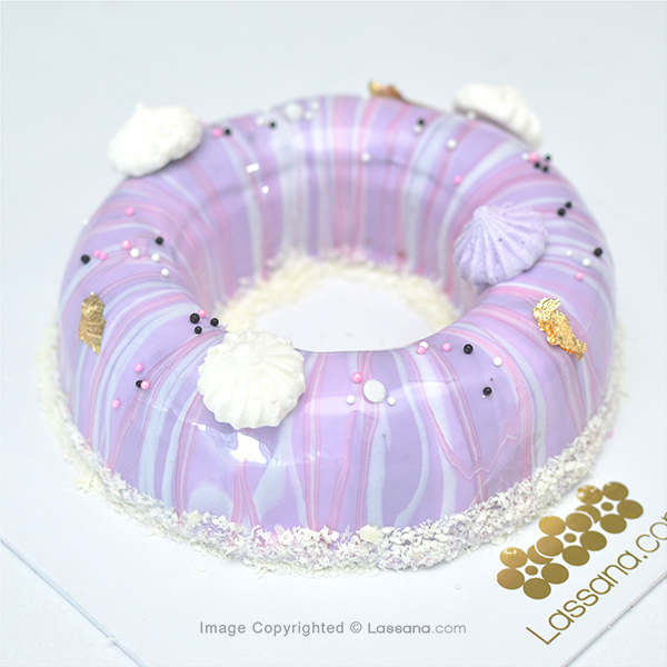 PURPLE GLAZED CHOCO BUNDT 600G (1.3 LBS) - Lassana Cakes - in Sri Lanka